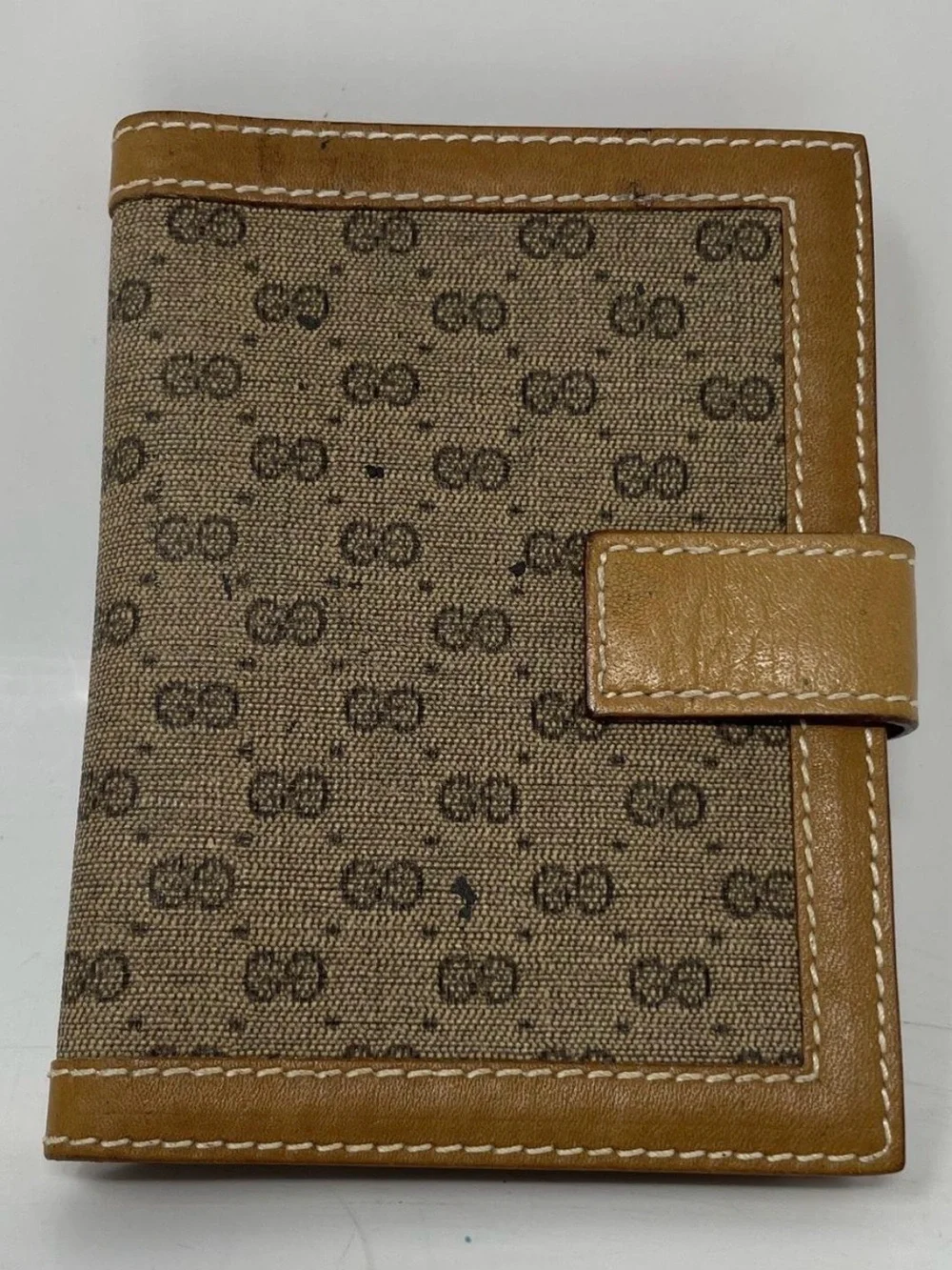 Vintage Gucci Micro GG Mini Agenda Wallet with Pen - Certified Authentic